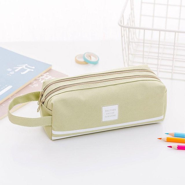 Kawaii Federmäppchen mit großer Kapazität von Yiran Furniture in Grün, Schreibwaren-Organizer für Schule und Büro, B/H/T: 19,5 x 19,5 x 7,5 cm - Bild 1