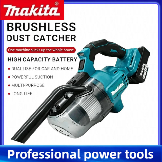 Makita DCV501 Tragbarer Akku-Handstaubsauger Bürstenlos Blau - Bild 1