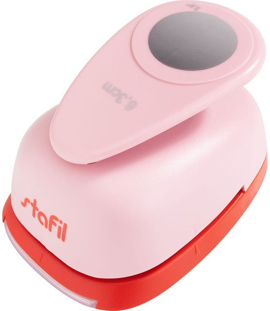 Stafil Motivlocher Kreis in Pink mit 6,3 cm Durchmesser aus Kunststoff und Metall - Bild 1