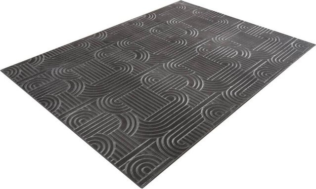 Kayoom Teppich Calma in Anthrazit mit Linienmuster, modern und pflegeleicht, B/L: 160 x 220 cm - Bild 1