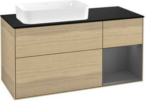 V&B Waschtischunterschrank Finion in Anthrazit, Breite: 120 cm, Tiefe: 50,1 cm, Höhe: 50,1 cm - Bild 1