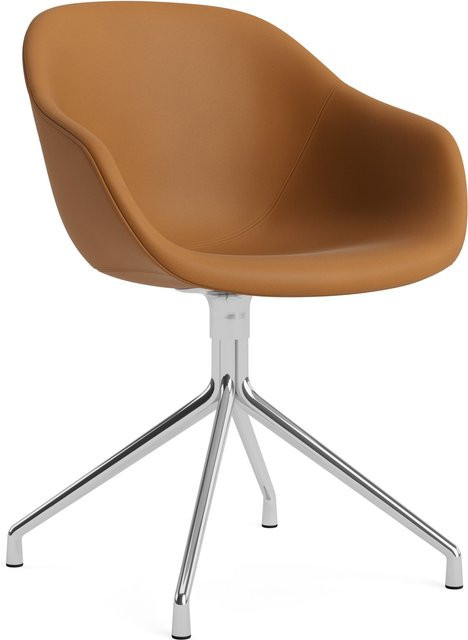 HAY About A Chair AAC 221 mit Armlehnen in Braun aus pulverbeschichtetem Aluminium im skandinavischen Design - Bild 1