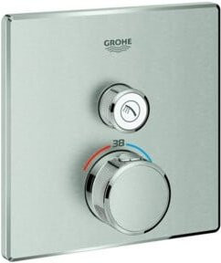Grohe Fertigset Grohtherm Smartcontrol Thermostatarmatur in Chrom, Eckausführung mit 1 Absperrventil und Safety Stop - Bild 1