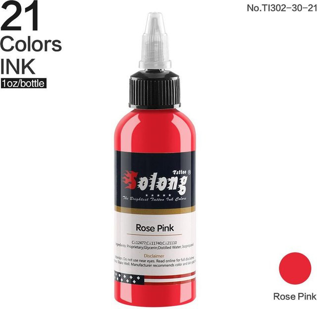 Solong Tattoo LLC Tattoo-Tinte, Rose Pink, 30 ml - Bild 1