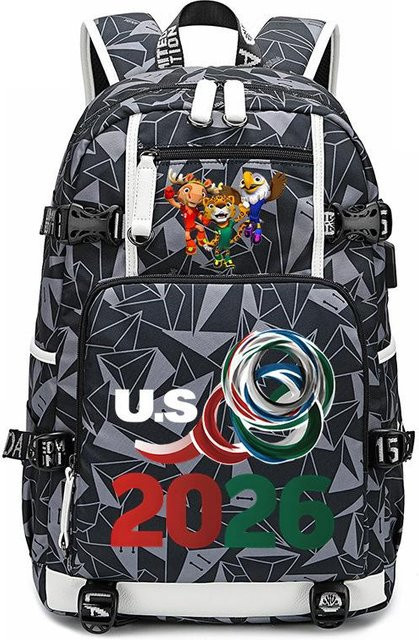 3-teiliges Schulrucksack-Set aus Oxford-Stoff in Grau mit Schultasche und Federmäppchen - Bild 1