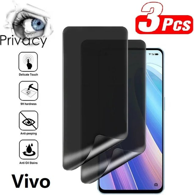 3er-Set Hydrogel Privacy Display-Schutzfolien für Vivo V21 V21E V27E V21S V23 V23E V20 V25 Pro (4G/5G kompatibel) - Bild 1