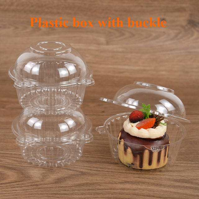 100 Stück transparente Cupcake-Verpackungsboxen aus Kunststoff für Cupcakes, Donuts, Muffins und Kuchen - Bild 1