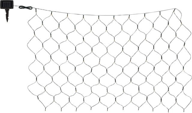 Globo Solar-LED-Lichterkette aus Kunststoff in Schwarz Matt mit warmweißem Licht, Länge: 1,1 m - Bild 1