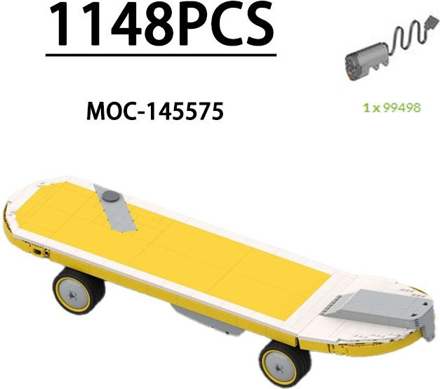MOC-145575 Baustein, elektrisches Skateboard, dekoratives Modell, 1.148 Teile - Bild 1