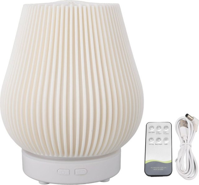 Elektrischer Luftbefeuchter von OutsideWorld mit 200ml Volumen, tragbarer Aromatherapie-Diffusor mit 3 Modi, RGB-Nachtlicht und Fernbedienung in Weiß - Bild 1