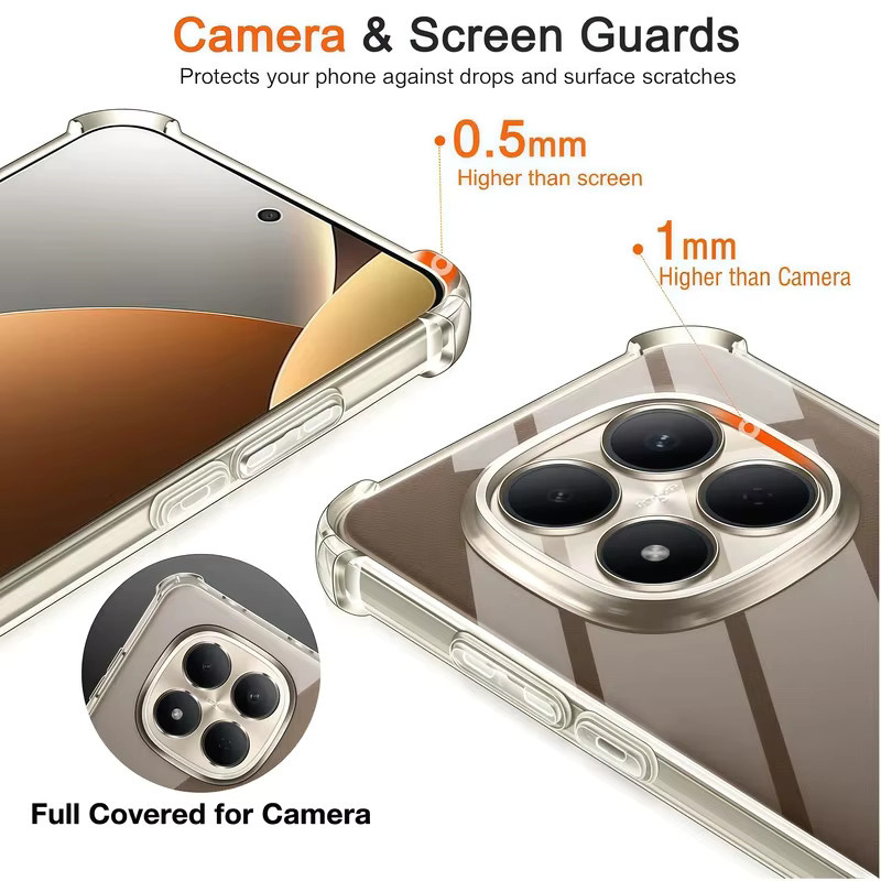 Stoßfeste TPU-Schutzhülle für Xiaomi Mi 17 Pro Max 15 14 13 Ultra 15T 14T 13T 12T 11T 10T 9T Pro in Transparent - Bild 3