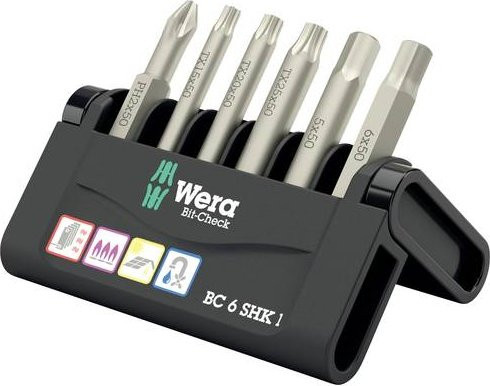 Wera Bit-Check 6 SHK 1 SB Schraubendreher-Bit Set in Schwarz - Bild 1