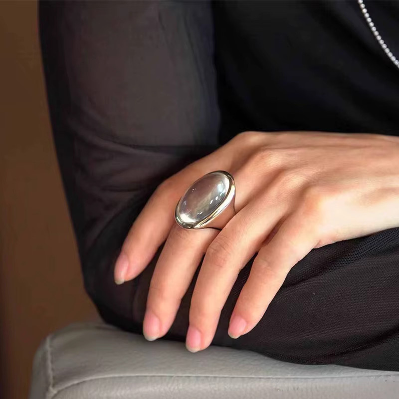 Foxanry Ringe, Silber, Kristall, Damen, Vintage - Bild 3