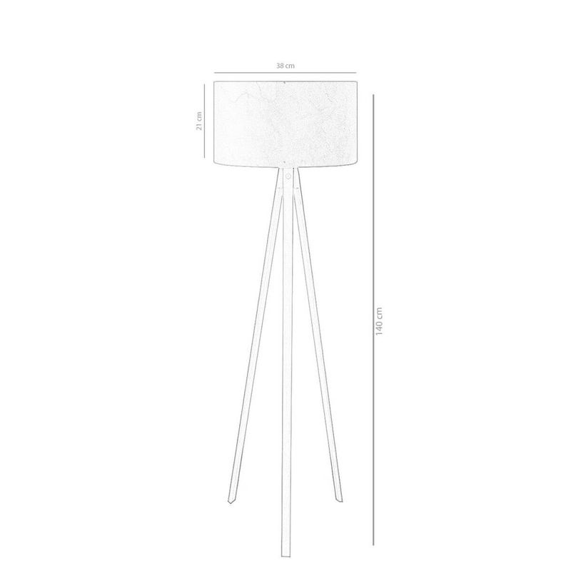 Opviq Stehlampe Grau mit E27 Fassung, B/T/H: 38 x 38 x 140 cm - Bild 2