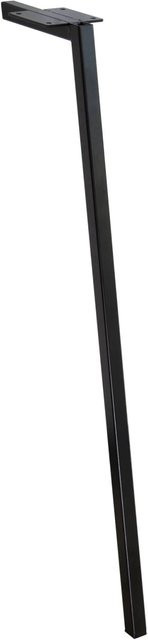 Wagner Möbelfuß Schräg im 80er Jahre Stil aus Stahl in Schwarz Matt B/T/H: 20 x 80 x 710 mm - Bild 1