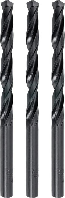 LUX-TOOLS Metallbohrer Twist Drill aus Stahl, 1,5 mm, 3 Stück, Schwarz - Bild 1