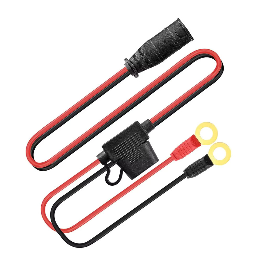 Noco Batterieladegerät-Kabelbaum mit X-Connect M6 Ösenklemmen und Barrel-Plug, Länge: 53 cm, Farbe: Rot - Bild 3