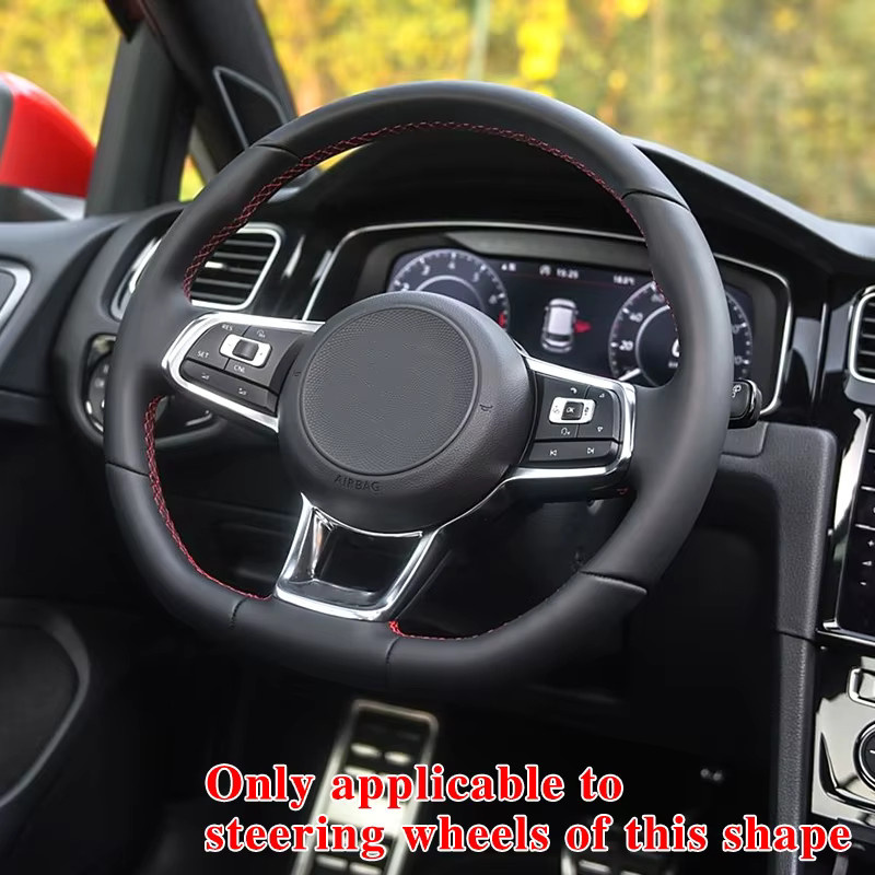 Lenkrad aus Kohlefaser und Leder für Volkswagen Golf 7 7.5 GTI GTD GTE R Polo GTI Tiguan Passat DSG in Schwarz von come2me - Bild 5