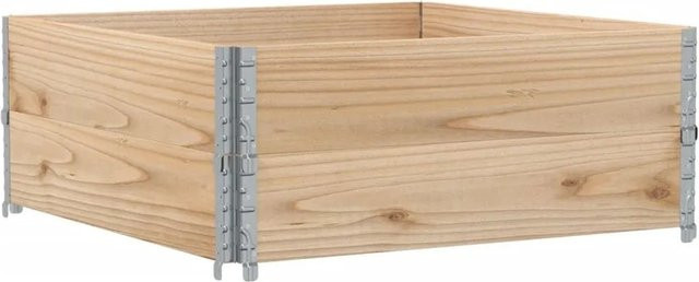 vidaXL Pflanzkasten aus Massivholz Kiefer in Braun, B/T/H: 100 x 100 x 41 cm - Bild 1