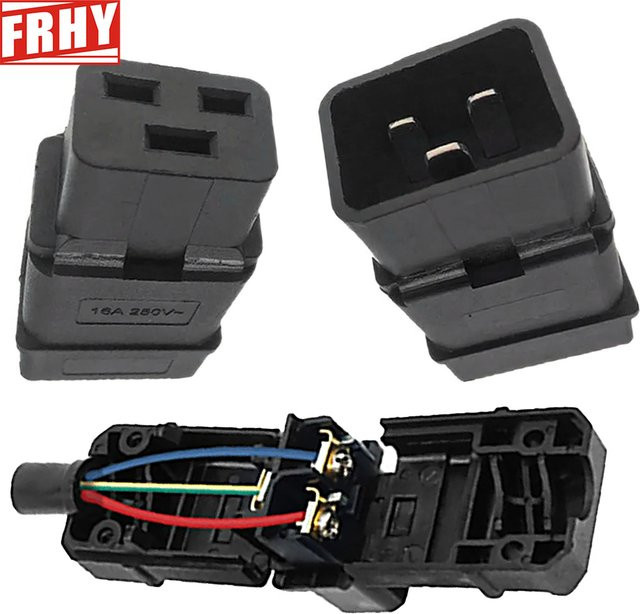 FRHY Netzkabel-Set C19 auf C20, 16 A 250 V, Schwarz - Bild 1