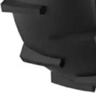 VIBRATITE Rutschfeste Räder aus Naturkautschuk für Dreame A1 und A2 Rasenmäher in Schwarz - Bild 1