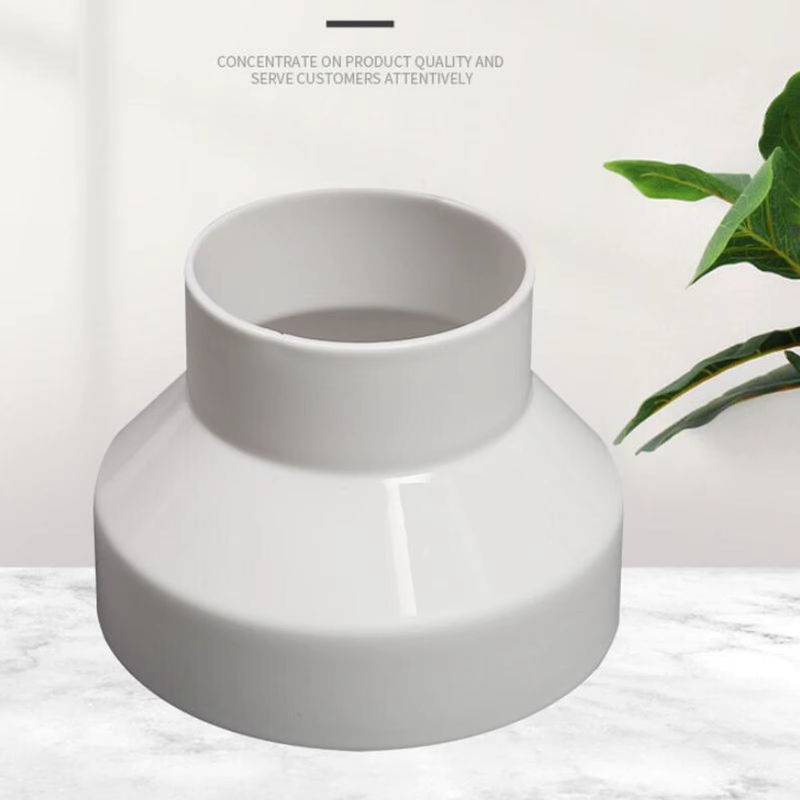 Luftstromrohr-Verstärker-Adapter 100-75mm in Weiß für HVAC-Systeme und Luftkanäle - Bild 3