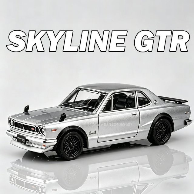 MAKEDA Skyline GTR RWB 993 Modell-Sportwagen, 1:22, mit Licht und Sound - Bild 1