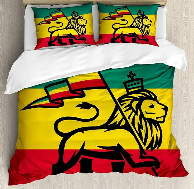 JMG Household Supplies Bettwäsche-Set Welt-Nationalflaggen aus Mikrofaser, Mehrfarbig, B/H: 135 x 200 cm - Bild 1
