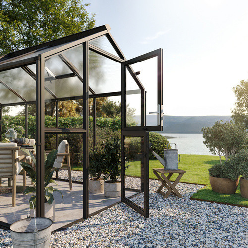 KGT Gewächshaus Galant mit Polycarbonat-Dach und Satteldach, grün, B/T/H: 216 x 408 x 238 cm - Bild 6