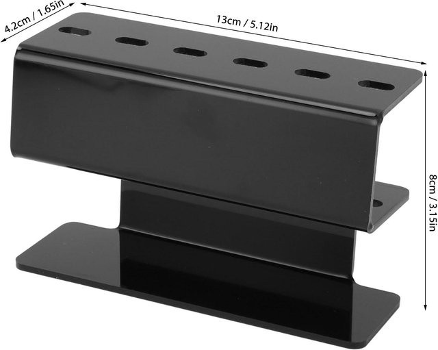 Koogeelife Pinzettenhalter Ständer, 6 Löcher, Schwarz - Bild 1