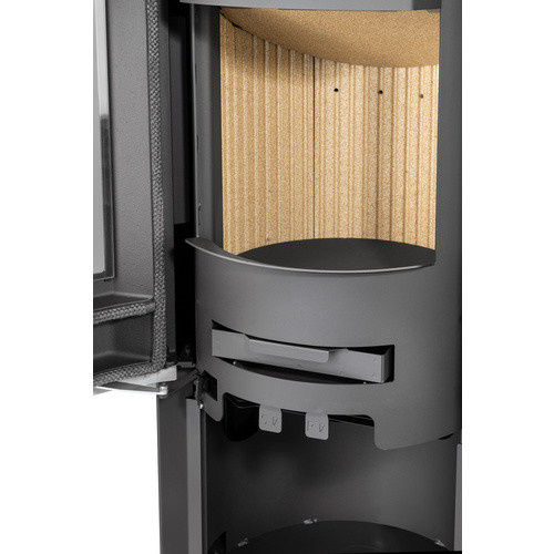 Justus Kaminofen Faro 2.0 in Schwarz mit grauem Sandstein und 6 kW Leistung - Bild 3