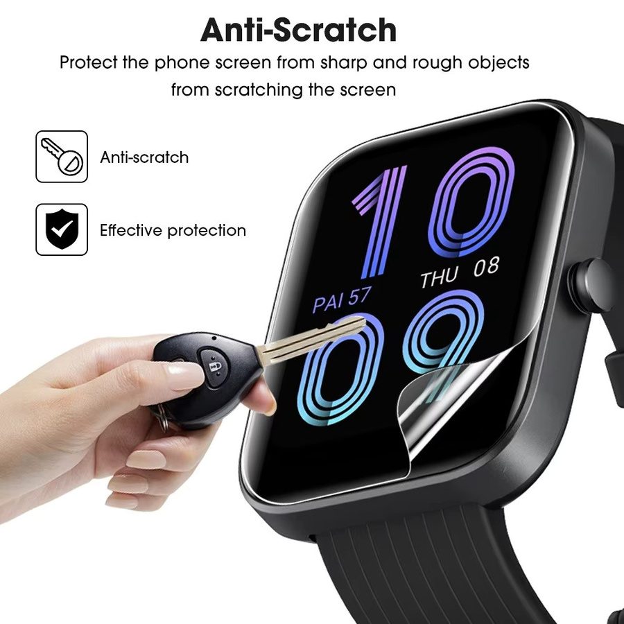 5er-Pack Displayschutzfolie aus TPU für Xiaomi Huami Amazfit Bip 5, GTS, GTS 4, Mini und Pro, transparente Vollabdeckung - Bild 3