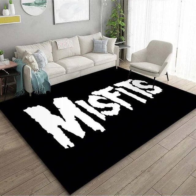 Gemusterte Bodenmatte Misfits für Wohnzimmer, Schlafzimmer und Badezimmer - Bild 1