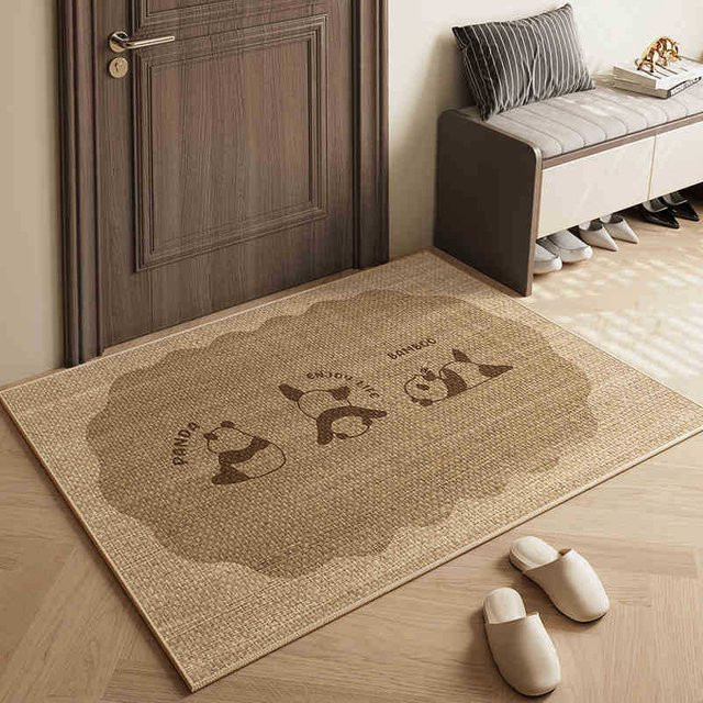 Rutschfeste Leinen Eingangsmatte von Yiran Furniture im Wabi-Sabi Design, Beige, B/T: 70 x 45 cm - Bild 1