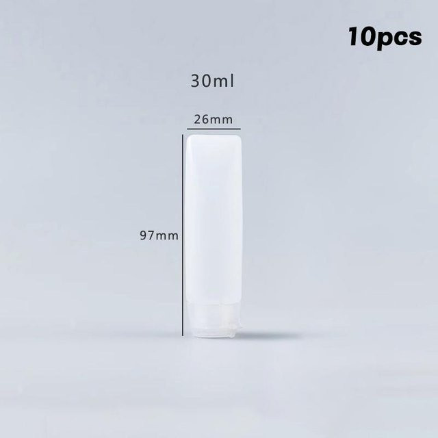 SheyIn Leere Quetschflaschen aus PE, 30 ml, Weiß, 10 Stück - Bild 1