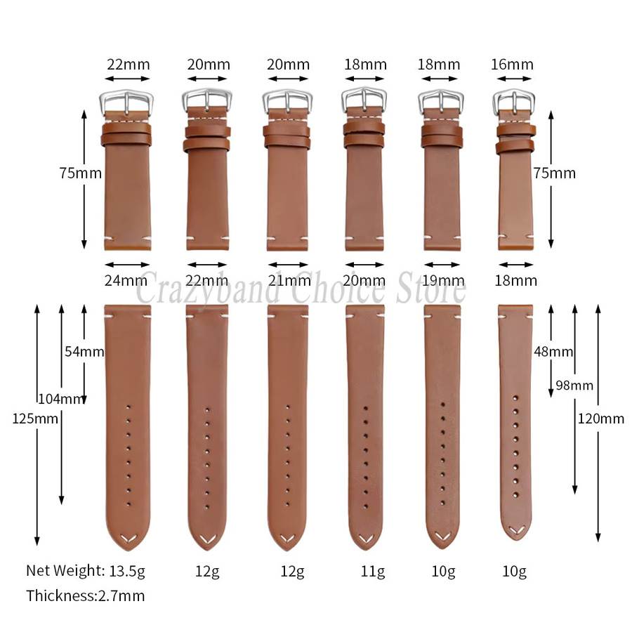 Uhrenarmband Ölwachs-Leder, Herren - Bild 2