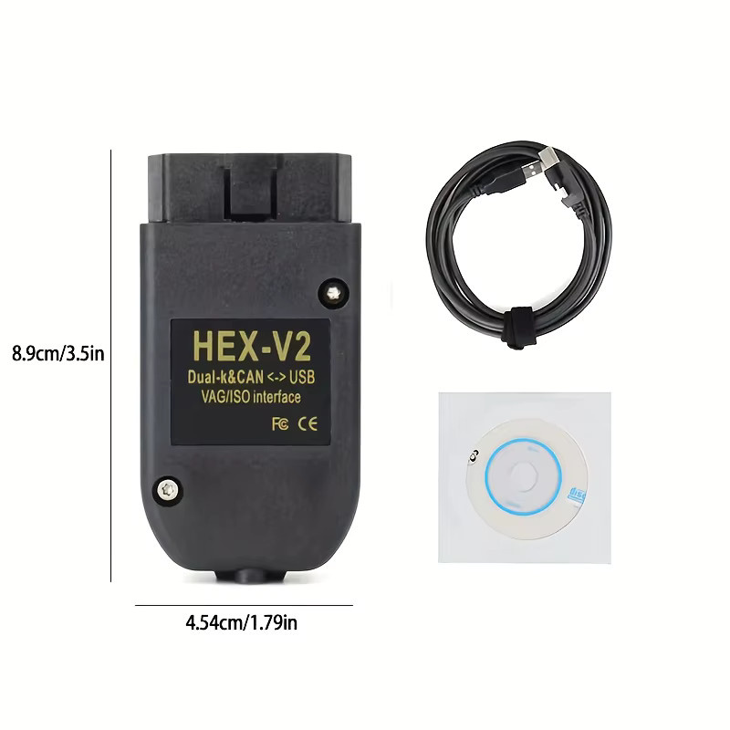VCDS HEX V2 Diagnosegerät für VW, Audi, Skoda und Seat mit V25.3 Update in Schwarz - Bild 3