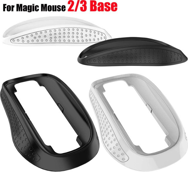 Ergonomische Hardcase Abdeckung für Apple Magic Mouse 2 und 3 als Handballenauflage mit Anti-Rutsch-Funktion in Schwarz oder Weiß - Bild 1