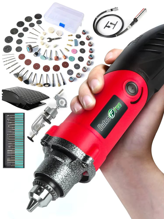 Dremel Elektrisches Rotationswerkzeug-Set 240W Graviermaschine und Schleifer in Rot mit 6 Gängen - Bild 7