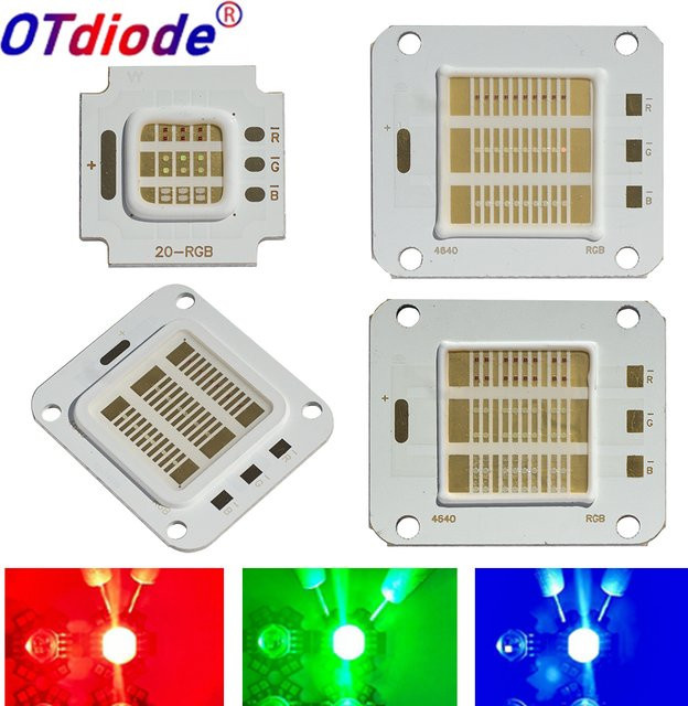 RGB LED COB Flip Chip Lampe für DIY Flutlicht und Disco Scheinwerfer, Multicolour, OTdiode - Bild 1