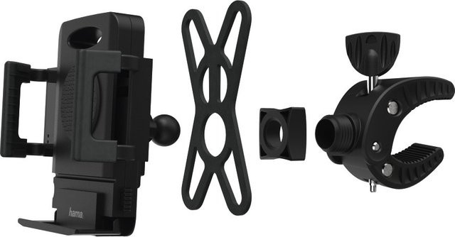 Hama Universal-Smartphone-Fahrradhalter in Schwarz für Geräte mit einer Breite von 5 - 9 cm - Bild 1
