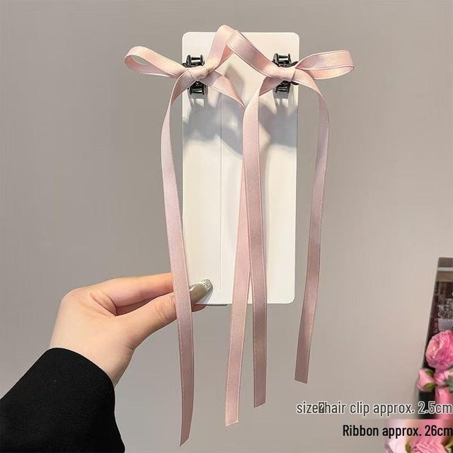 Haarclip, Bandperlen-Quasten-Schleifen, Geflochtener Doppelclip, Mädchen - Bild 1