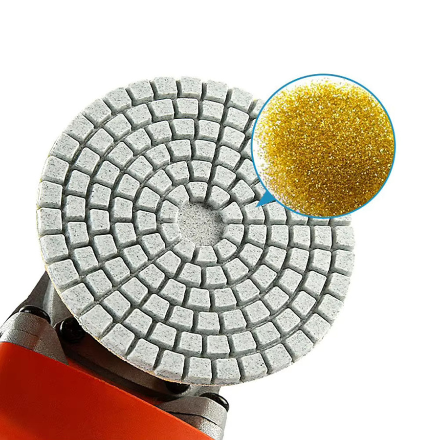 Vibratite Diamant Polierscheibe für Nass- und Trockenschleifen, Durchmesser: 80 mm, Farbe: Orange - Bild 4