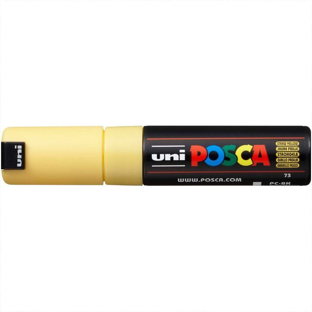 uni POSCA-Marker PC-8K mit 8mm Keilspitze in Strohgelb - Bild 1