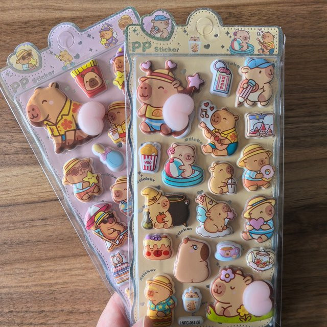 Capybara PP-Aufkleber-Set mit 2 Stück in Mehrfarbig für Planer und Bastelarbeiten von Golden Memory Stickers Store - Bild 1