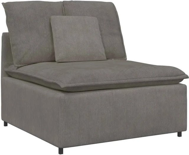 vidaXL Modulares Sofa Mittelmodul mit Kissen Hellgrau Breite: 100 cm - Bild 1