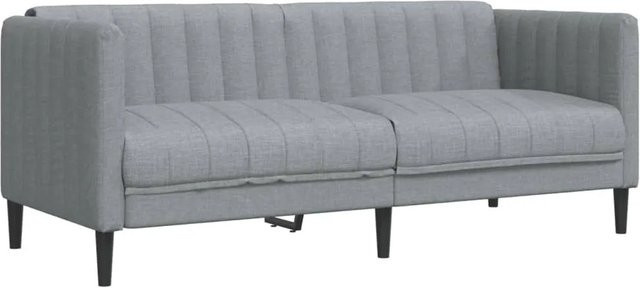 vidaXL 2-Sitzer Sofa Hellgrau aus Stoff mit Massivholzrahmen und Armlehnen - Bild 1