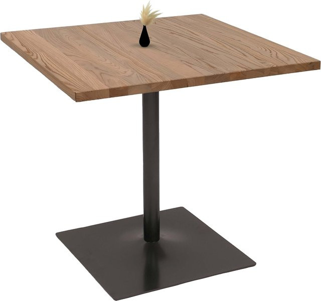 Bistrotisch MCW-H10 aus Ulmenholz im Industrial Design, Farbe Braun, B/T/H: 75 x 75 x 80 cm - Bild 1