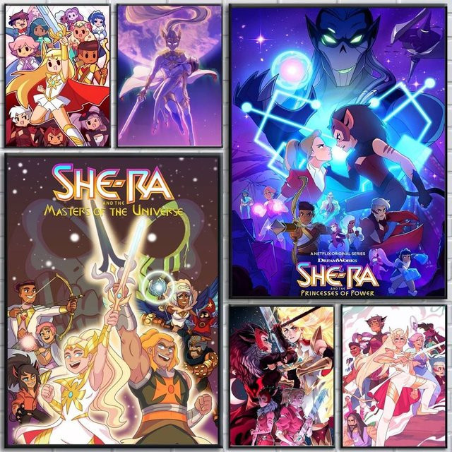 Selbstklebender Anime-Papierdruck She-Ra und die Prinzessinnen der Macht in Mehrfarbig - Bild 1