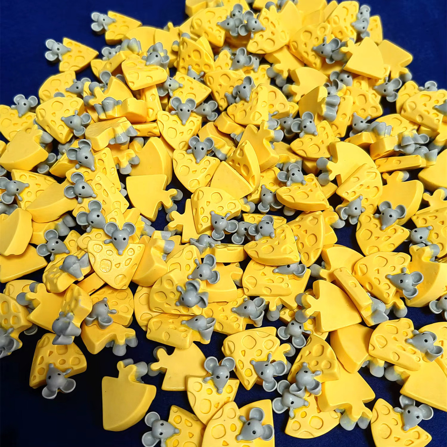 Simulierte Harz Lebensmittel Käse Maus, Miniatur Modelle, 10-teiliges Set - Bild 2